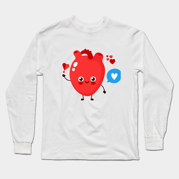 Red Heart Long Sleeve T-Shirt by mrlogos